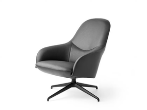 LXR13 - Swivel armchair with armrests _ LEOLUX LX